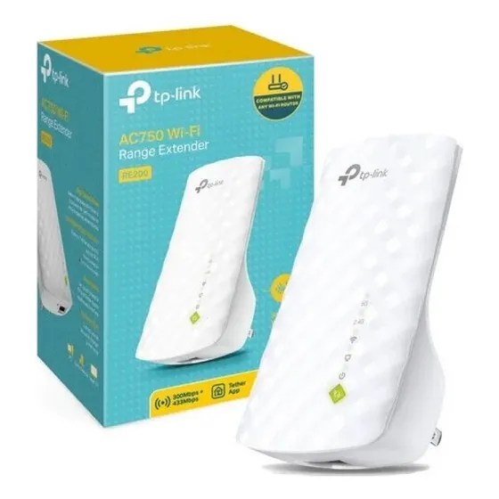 Extensor de Rango Wifi TP-Link RE200 AC750 Dual Band Access Point 1x Puerto LAN Color Blanco