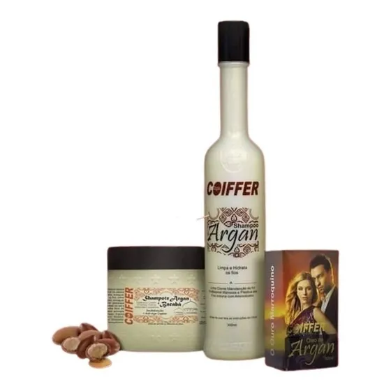 Kit Argan Coiffer Hidratação Profunda| Nutrição Intensa