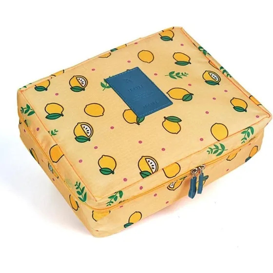Neceser Porta Cosmeticos Bolso Organizador Baño Maquillaje Color Amarillo