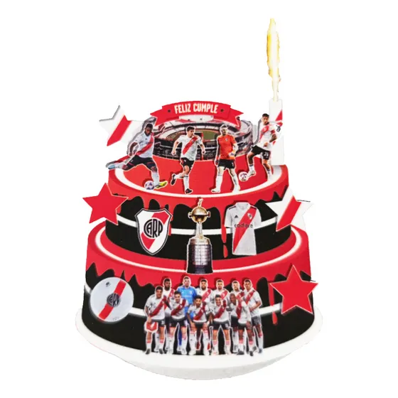 Adornos Torta Topper X15 + Bengala River Monumental Cumple