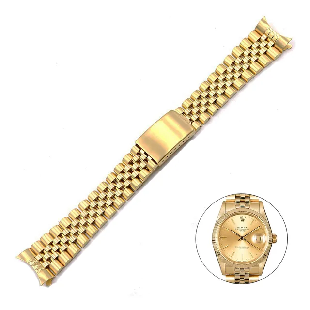 Pulsera Correa Reloj Acero Inox Macizo 20mm Tipo Role Seik  