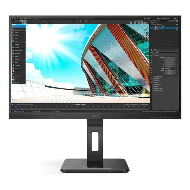 Monitor Aoc 24p2u Fhd Ips - Pivot, Usb, Hdmi, Dp, Vga