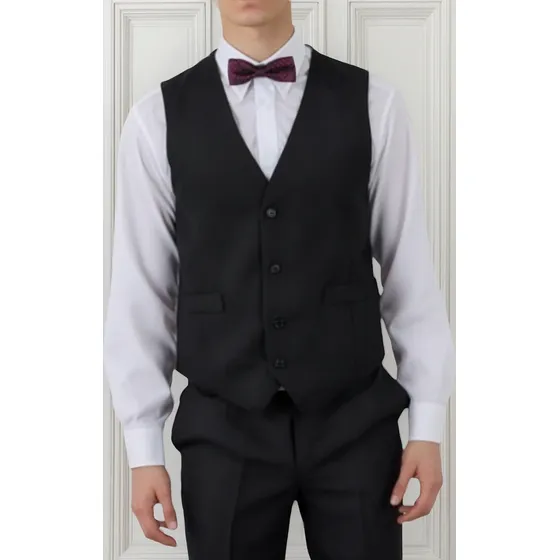 Chaleco De Vestir Negro Liso