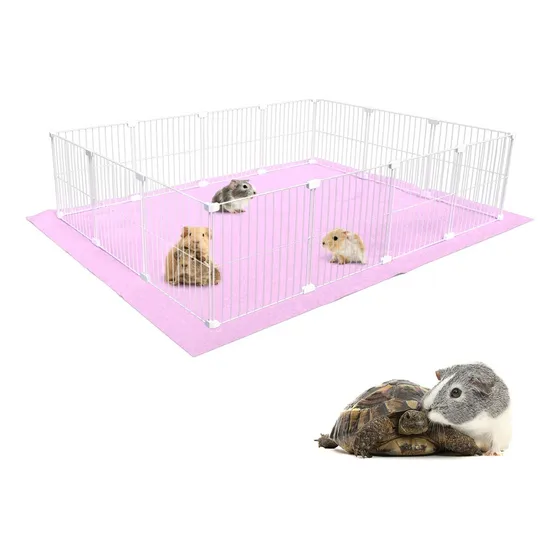 Cercado Porquinho Da Índia 90x120cm Com Soft Malha Estreita Cor Tela Branca e Soft Fêmea