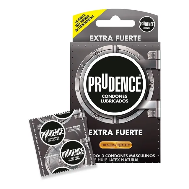 Caja Con 3 Condones Prudence Extra Fuerte, Más Resistentes