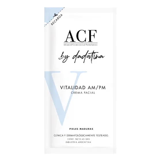Acf By Dadatina Refill Crema Vitalidad Am/pm Pieles Maduras Momento de aplicación Día/Noche Tipo de piel Madura