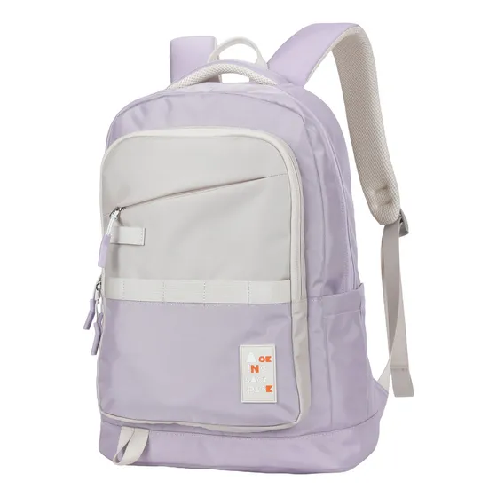 Mochila Impermeable Liceal Estudiante Aoking Xn4021 Color Lila Diseño de la tela Combinado