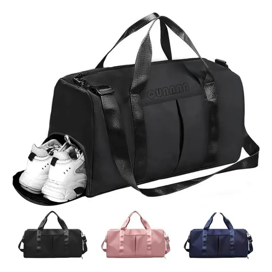 Maleta Deportiva Bolsa Gym De QUANNA Viaje Mochila Fitness Bag Con Bolsillo Húmedo Y Compartimento Para Zapatos, Maleta Gym Gran capacidad Plegable Maleta