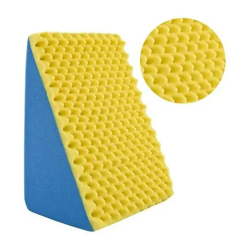 Travesseiro Encosto Terapêutico Triangular 65 X 45 X 33 Cm Cor Amarelo e Azul