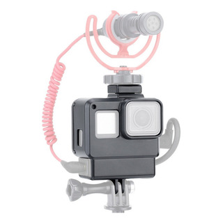 Carcasa De Cámara Con Adaptador De Micrófono Hero Gopro Moun Carcasa De Cámara Con Adaptador De Micrófono Hero Gopro Moun