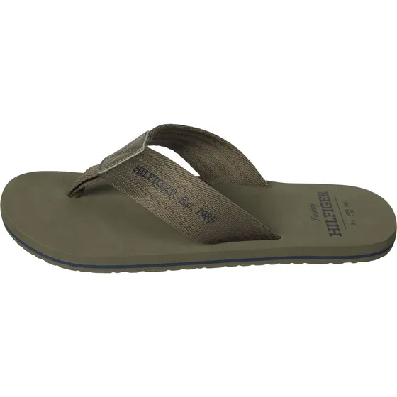 Sandalias Verde Con Logo En Tiras Tommy Hilfiger