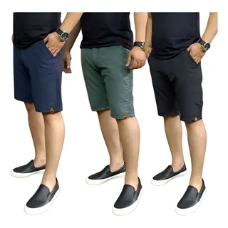 Kit 3 Bermudas De Brim Sarja PadrĂŁo Shopping Envio Imediato Kit 3 Bermudas De Brim Sarja PadrĂŁo Shopping Envio Imediato