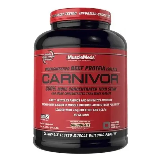 Carnivor Proteina Libre Lactosa Gluten 4lbs Sabor Chocolate