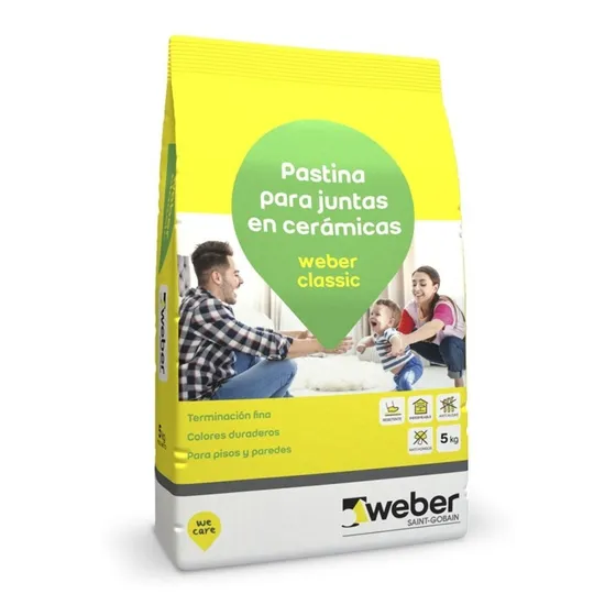 Pastina Weber Classic 5 Kg Antihongo Impermeable Mercadoenví