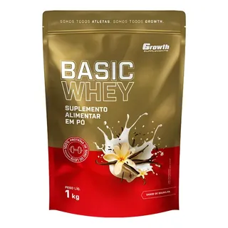 Whey Basic 1kg Sabor Baunilha Growth Gupplements