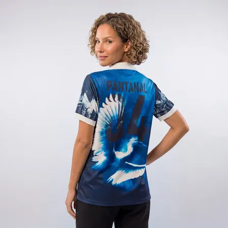 Camisa Seleção Pantanal Biomas Fc Edição Limitada Azul-escuro Biomas Pantanal M Personalizado