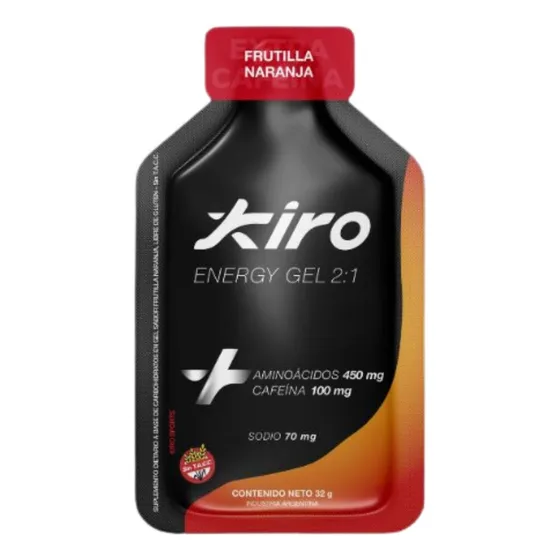 Suplemento Energy Gel Cafeina 100mg Naranj Frutilla  Xunidad