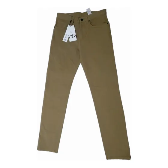 Pantalon Zara Ocre Talla 29 Casual 5 Bolsillos Nuevo Slim