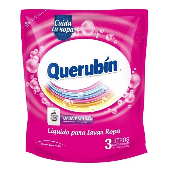 Jabon Liquido Para Ropa Baja Espuma Querubin Doypack X 3 Lts