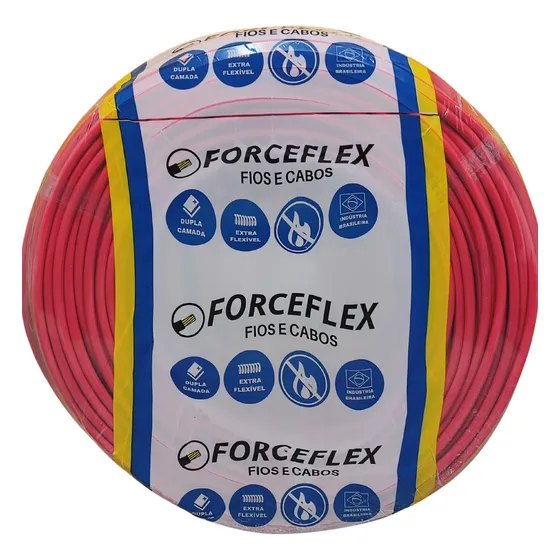1 Rolo Fio Elétrico 10mm X 30 Metros Cabo Flexível - 4 Cores