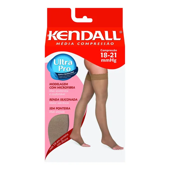 Meia Kendall 7/8 Média Compressão Sem Ponteira M G Gg 18-21m