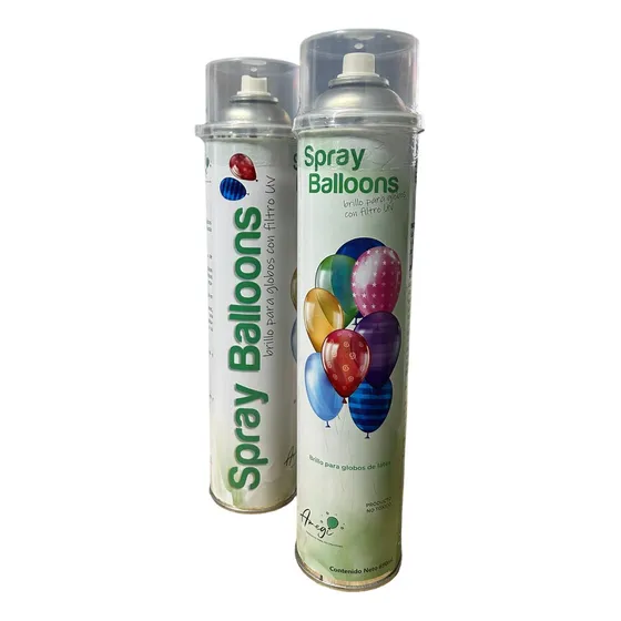 6 Pzas Brillo Para Globos 690 Ml Marca Amegi Spray Balloons Transparente Brillo Para Globos