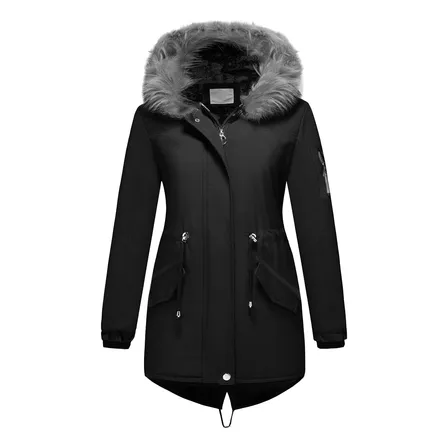 Chamarras Para Mujer Invierno Estilo Largo Felpa 3 Colores