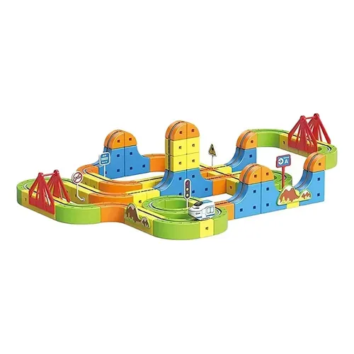 Juego De Tren Eléctrico 3D Flexible STEM - 105 O 167 Piezas, Con Luces LED Y Efectos Sonoros, Regalo Educativo Para Niños De 3 A 8 Años