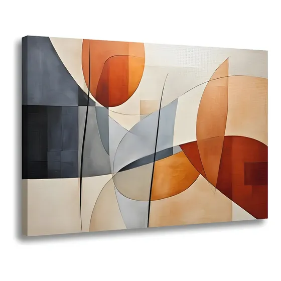 Quadro Abstrato Boho Floral Decoração Luxo Para Sala Moderna Color Borda Infinita