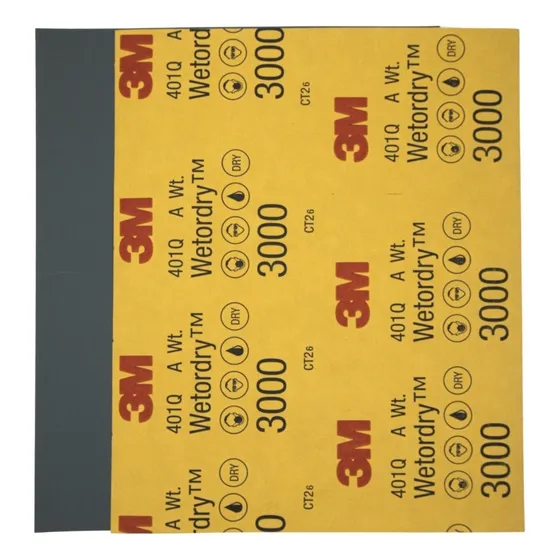 3m Lija De Agua Grano 3000 Pliego 9 X11  Precio X 2 Pliegos