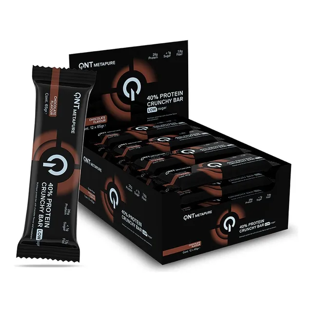 Pack X 12 Barras Proteina Crunchy Bar 65gr Qnt