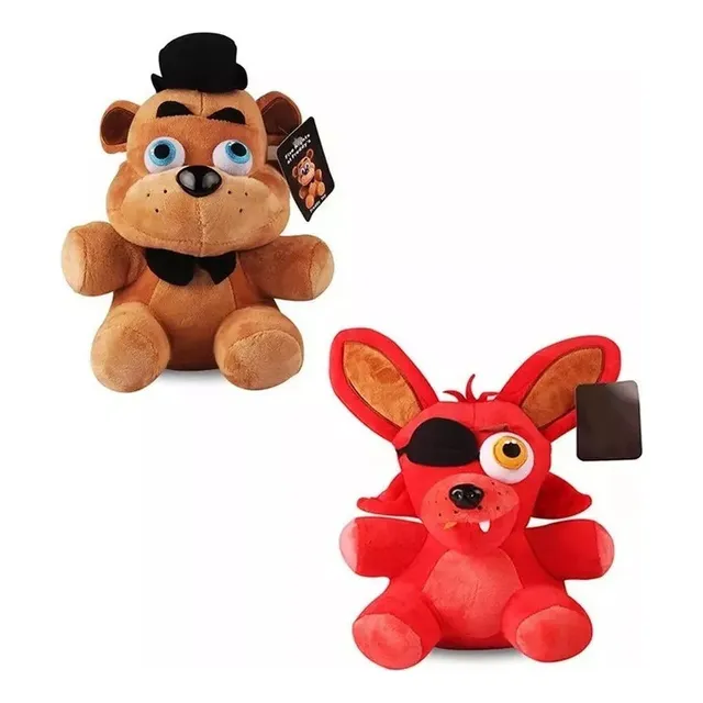 Set De 2 Peluches Five Nights At Freddys Animatronico 18 Cm