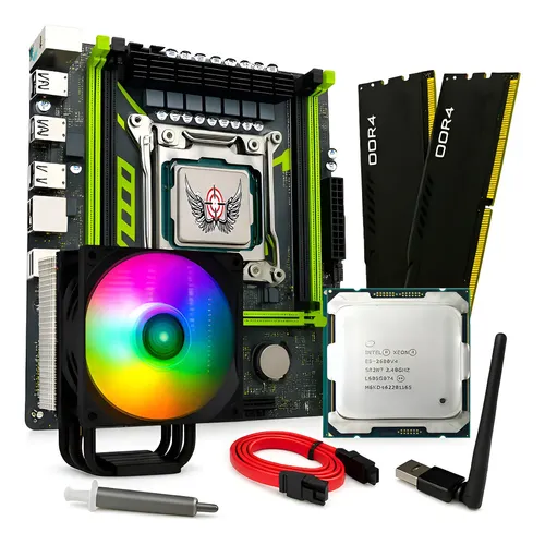 Kit Upgrade Redseek Xeon X99 E5 2630 V4 Tpm 2,0 Suporte W11 Preto