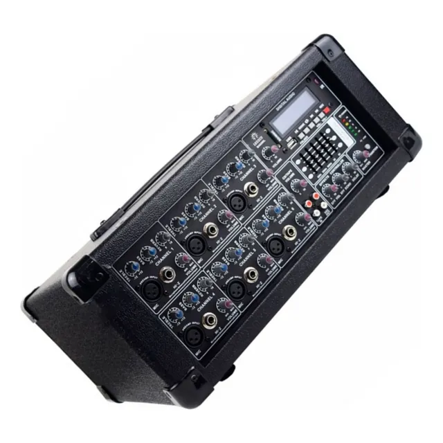 Mezcladora Amplificada 200 Watts Rms Bluetooth Usb/sd 6ch
