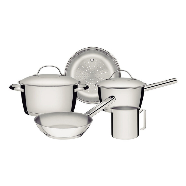 Conjunto De Panelas Tramontina Fogão De Indução Allegra 5 Pç Cor Aço Inoxidável Conjunto De Panelas Tramontina Fogão De Indução Allegra 5 Pç Cor Aço Inoxidável