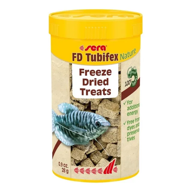 Alimento para peces liofilizado Sera tubifex nature 28g