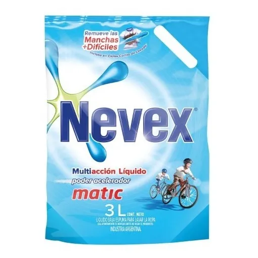 Repuesto Jabon Liquido Nevex Matic Multiaccion 3 Lt