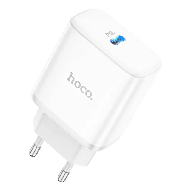 Cargador De Pared Hoco C104a Usb-c 3.0 - Cover Company Color Blanco