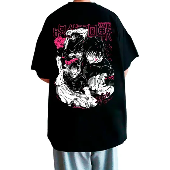 Camiseta Oversized Filmes Unissex Algodão Toji Geek Jujutsu