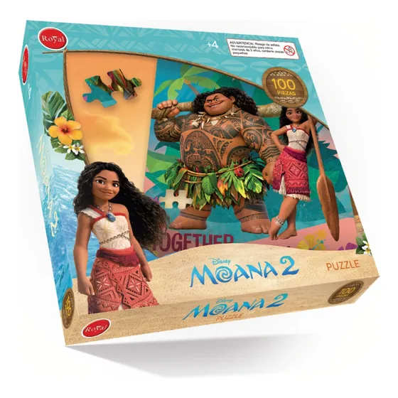 Puzzle 100 Piezas Roya Película Moana 2 Disney +4 Años