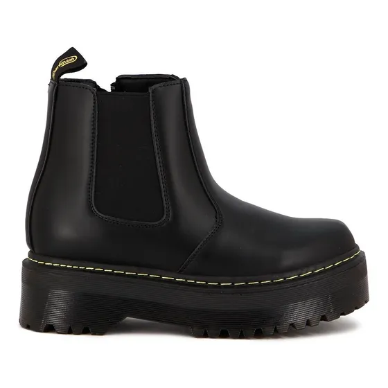 Bota Chelsea Plataforma Darkness Dama Con Cierre 
