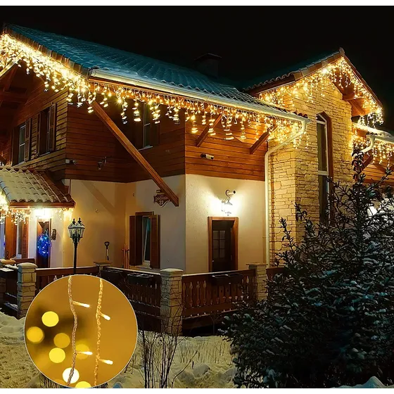 Cascata De Natal 30 Metros 1200 Leds Fixa Prova D'agua M/fem