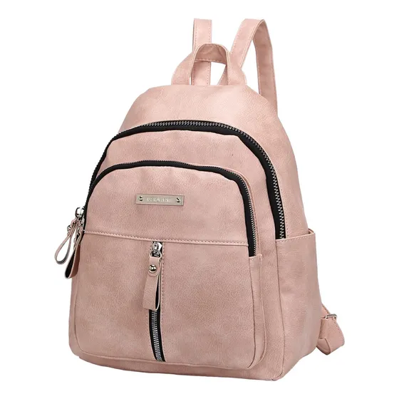 Mochila Mujer Eco Cuero Reforzada Compartimientos Moda New