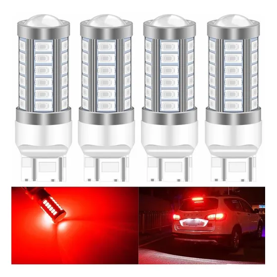 Luz Led Brillante Blanca Se&ñal Freno L&ampara Unidad Rojo