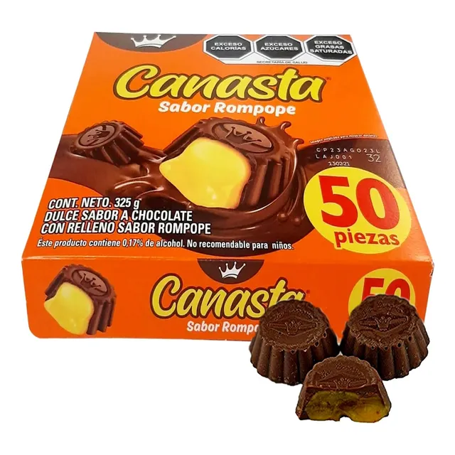 Canasta Sabor Rompope Corona 50 Pzas