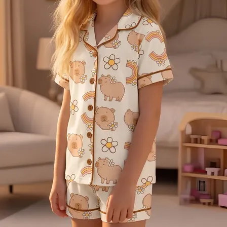 Pijama Infantil Americano Manga Curta Sweet Sleep Meninas