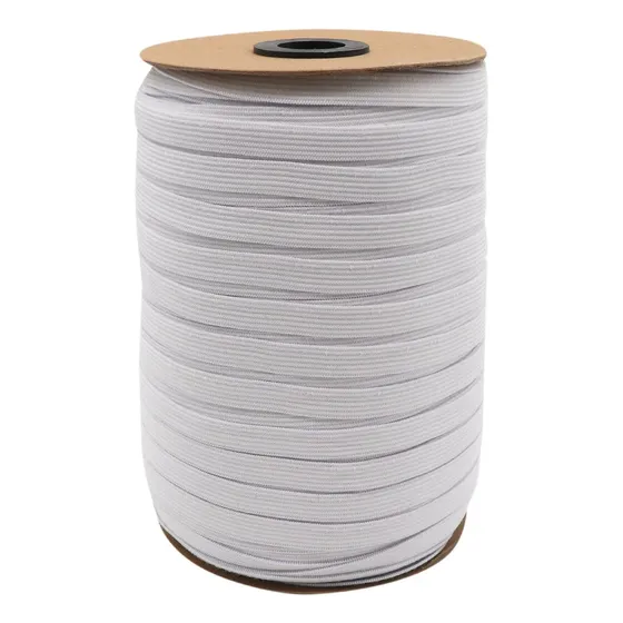 Elástico Crochet Blanco 11mm Rollo 200mts Resorte Ropa Texti