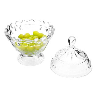 Dulcero Mini Tazón Bombonera Campana De Vidrio Y Tapa 900 Ml Dulcero Mini Tazón Bombonera Campana De Vidrio Y Tapa 900 Ml
