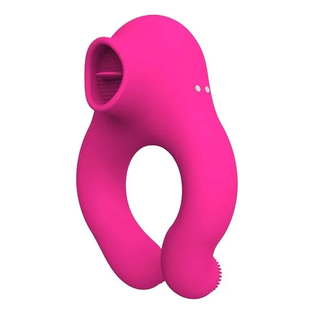 Massageador Portátil Helo Lambe Casal Control Rem. Premium Rosa-chiclete