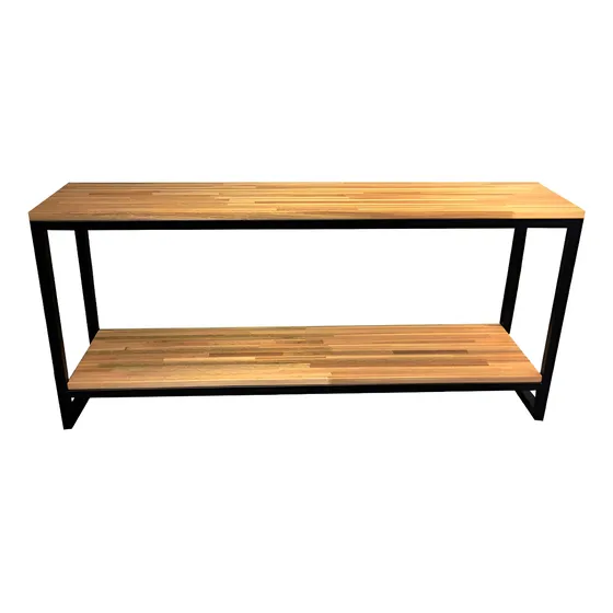 Rack Tv Juego Living Muebles Hierro Y Madera- Horacio Home